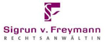 Rechtsanwältin   Sigrun von Freymann