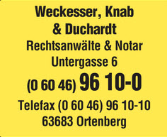 Rechtsanwaltskanzlei Weckesser, Knab & Duchardt