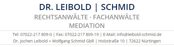 Rechtsanwälte Leibold & Schmid